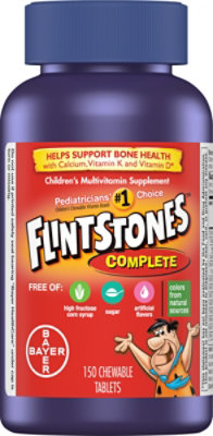 Flintstones Childrens Multivitamins Supplement Chewable Tablets Complete - 150 Count - Image 2