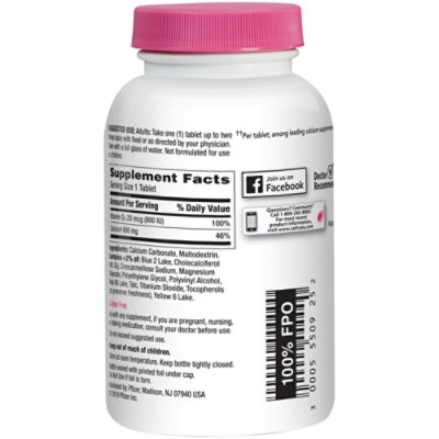 Caltrate 600+D3 Calcium and Vitamin D Supplement Tablet 600 mg - 200 Count - Image 6