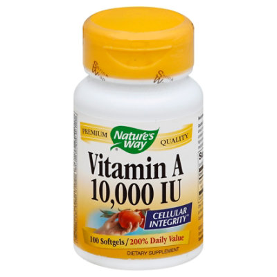 Natures Way Vitamin A 10 000 IU Softgels - 100 Count - Image 1