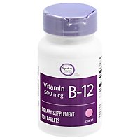 Signature Care Vitamin B12 500mcg Dietary Supplement Tablet - 100 Count - Image 1