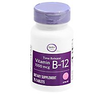 Signature Care Vitamin B12 1000mcg Time Release Dietary Supplement Tablet - 75 Count