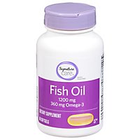 Signature Care Fish Oil 1200mg Omega 3 720mg Dietary Supplement Softgel - 60 Count - Image 2