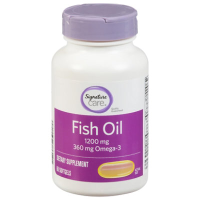Signature Select/Care Fish Oil 1200mg Omega 3 720mg Dietary Supplement Softgel - 60 Count - Image 1