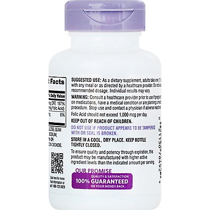 Signature Care Folic Acid 400mcg Dietary Supplement Tablet - 250 Count - Image 5