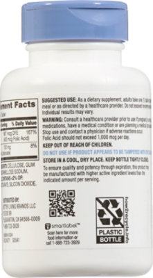 Signature Select/Care Folic Acid 400mcg Dietary Supplement Tablet - 250 Count - Image 4