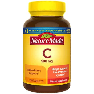 Nature Made Vitamin C 500 mg Tablets - 250 Count - Image 1