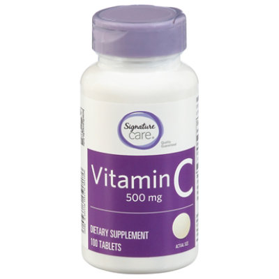 Signature Select/Care Vitamin C 500mg Dietary Supplement Tablet - 100 Count - Image 2