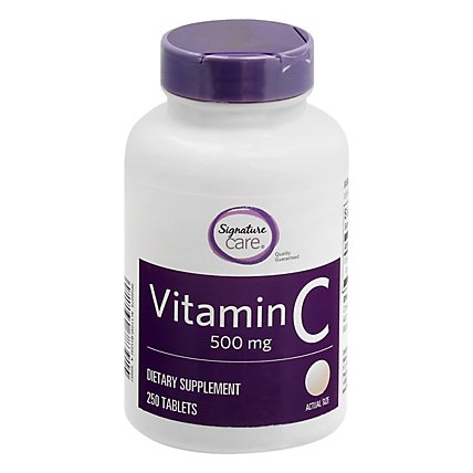 Signature Care Vitamin C 500mg Dietary Supplement Tablet - 250 Count - Image 3
