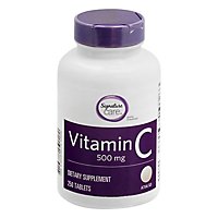 Signature Care Vitamin C 500mg Dietary Supplement Tablet - 250 Count - Image 3