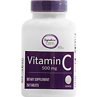 Signature Care Vitamin C 500mg Dietary Supplement Tablet - 250 Count - Image 2