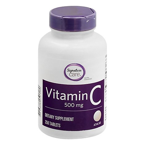 Signature Care Vitamin C 500mg Dietary Supplement Tablet - 250 Count