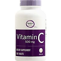 Signature Care Vitamin C 500mg Dietary Supplement Tablet - 500 Count - Image 2