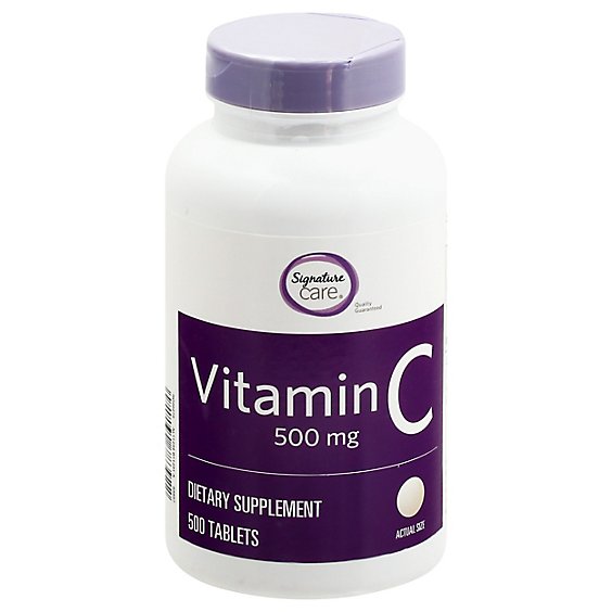 Signature Care Vitamin C 500mg Dietary Supplement Tablet - 500 Count