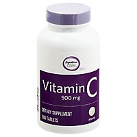 Signature Care Vitamin C 500mg Dietary Supplement Tablet - 500 Count - Image 1