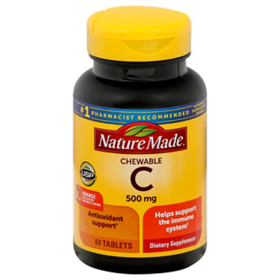 Nature Made Chewable Vitamin C 500 Milligrams - 60 Count