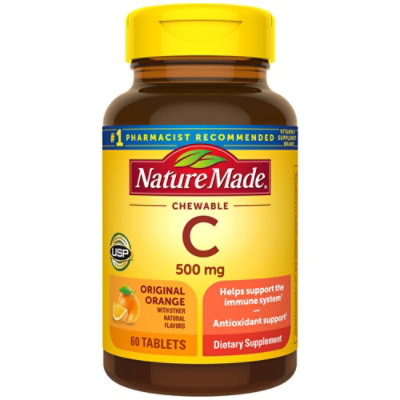 Nature Made Chewable Vitamin C 500 Milligrams - 60 Count