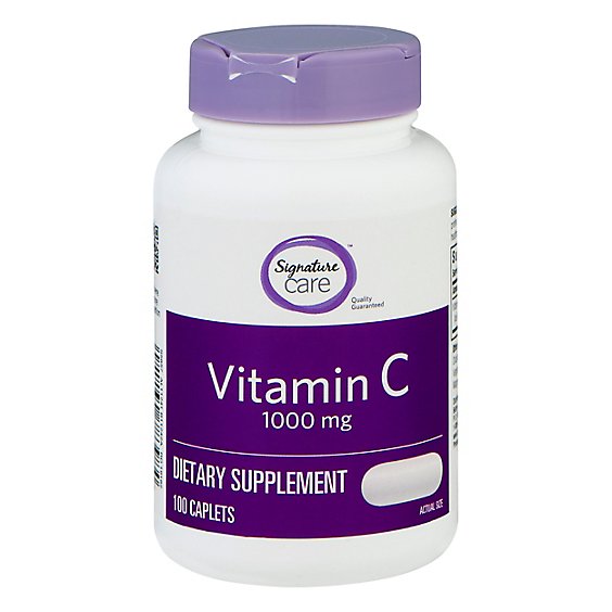 Signature Care Vitamin C 1000mg Dietary Supplement Tablet - 100 Count