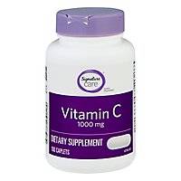 Signature Care Vitamin C 1000mg Dietary Supplement Tablet - 100 Count - Image 1