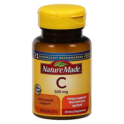 Nature Made Dietary Supplement Caplets Vitamin C 500 mg - 100 Count - Image 2