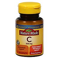Nature Made Dietary Supplement Caplets Vitamin C 500 mg - 100 Count - Image 1