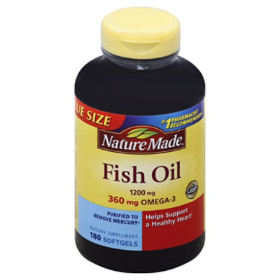 Nature Made 1200 Mg Omega 3 Fish Oil Dietary Supplement Softgels