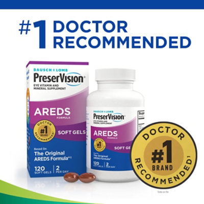 PreserVision AREDS 2 + Multivitamin 2-in-1 Eye Softgel Tablets - 120 Count - Image 5