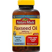 Nature Made Flaxseed Oil 1000 Mg - 180 Count - Image 2