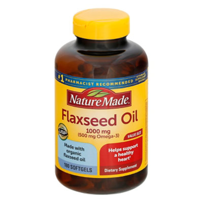 Nature Made Flaxseed Oil 1000 Mg 180 Count Andronico's