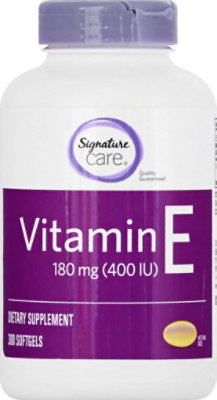 Signature Care Vitamin E 180mg Dietary Supplement Softgel - 300 Count - Image 2