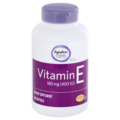 Signature Care Vitamin E 180mg Dietary Supplement Softgel - 300 Count - Image 1