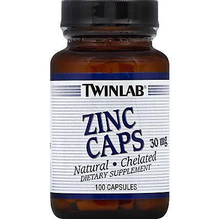 TwinLab Zinc Capsules 30 Mg - 100 Count - Image 2