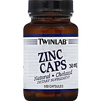 TwinLab Zinc Capsules 30 Mg - 100 Count - Image 2