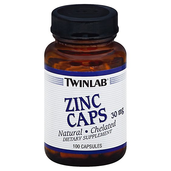 TwinLab Zinc Capsules 30 Mg - 100 Count