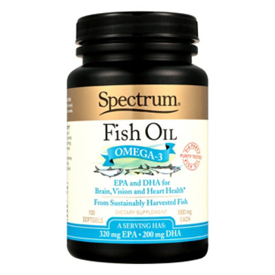 Spectrum Essential Norwegian Fish Oil Capsules - 100 Count - Image 1