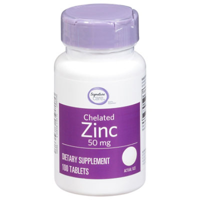 Signature Select/Care Zinc 50mg Dietary Supplement Tablet - 100 Count - Image 3