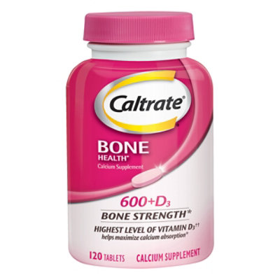 Caltrate Calcium & Vitamin D3 Supplement Tablets 600 + D3 - 120 Count