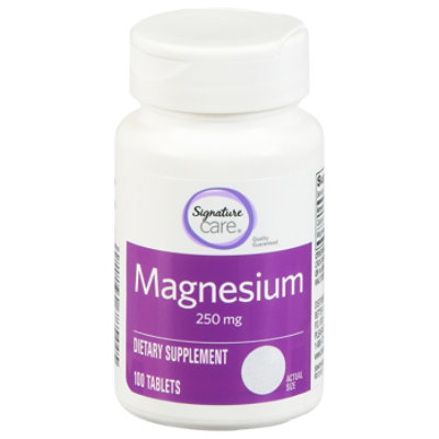 Signature Select/Care Magnesium 250mg Dietary Supplement Tablet - 100 Count - Image 3