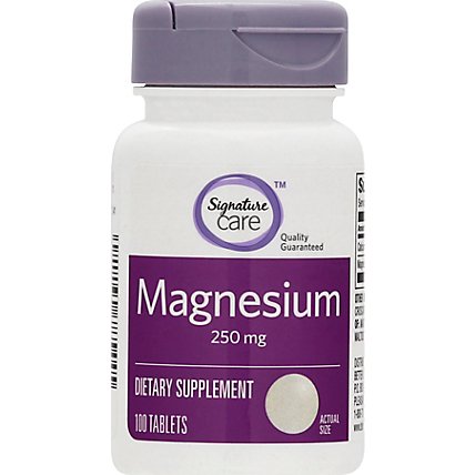Signature Care Magnesium 250mg Dietary Supplement Tablet - 100 Count - Image 2