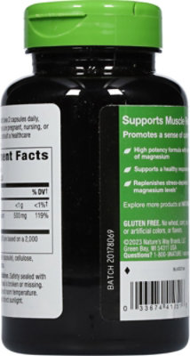 Natures Way Dietary Supplement Capsules Magnesium Complex - 100 Count - Image 4
