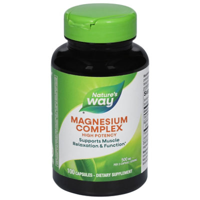 Natures Way Dietary Supplement Capsules Magnesium Complex - 100 Count ...