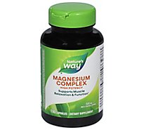 Natures Way Dietary Supplement Capsules Magnesium Complex - 100 Count