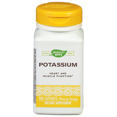 Natures Way Dietary Supplement Capsules Potassium Complex 99 mg Potency - 100 Count - Image 2