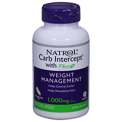 Natrol Carb Intercept With Phase 2 Starch Neutralizer - 60 Count - Image 1