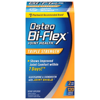 Osteo Bi-Flex Dietary Supplement Joint Shield Triple Strength Coated Tablets - 120 Count - Image 3