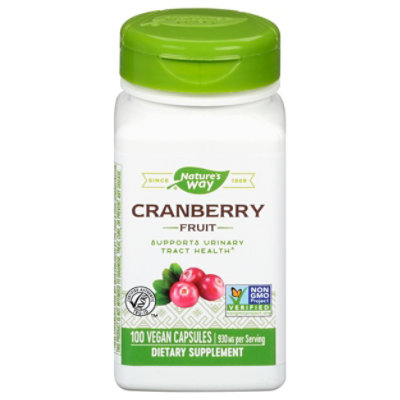 Natures Way Cranberry Fruit Certified 465 mg Capsules - 100 Count - Image 2