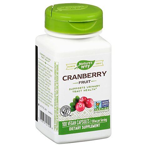 Natures Way Cranberry Fruit Certified 465 mg Capsules - 100 Count