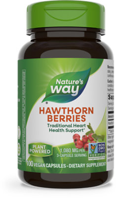 Natures Way Hawthorn Tablets - 100 Count - Image 1