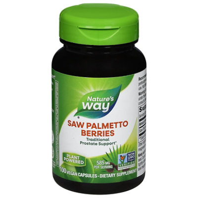 Natures Way Saw Palmetto 585 mg Vegetarian Capsules Berries - 100 Count - Image 3