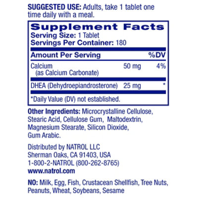 Natrol DHEA 25 Milligram - 180 Count - Image 3