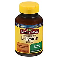 Nature Made Dietary Supplement Tablets L-Lysine 1000 mg - 60 Count - Image 3